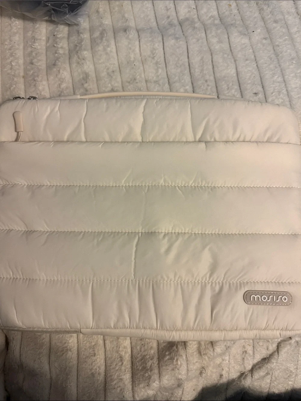 Mosiso Cream Quilted Tablet Sleeve – Padded Protective Case